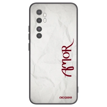 Picasee silikonowe czarne etui na Xiaomi Mi Note 10 Lite - Amor