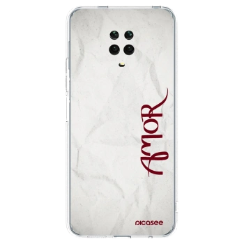 Picasee silikonowe przeźroczyste etui na Xiaomi Redmi Note 9S - Amor