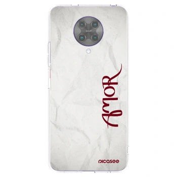 Picasee silikonowe przeźroczyste etui na Xiaomi Poco F2 Pro - Amor