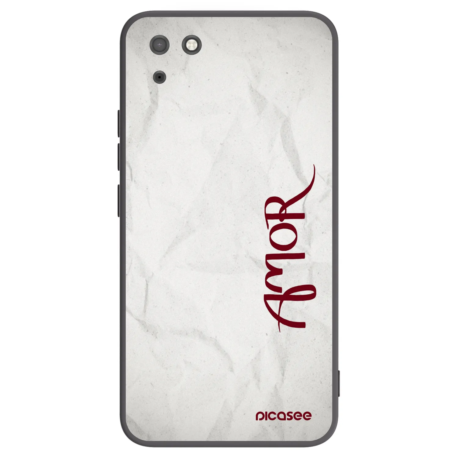 Picasee silikonowe czarne etui na Huawei Y5P - Amor