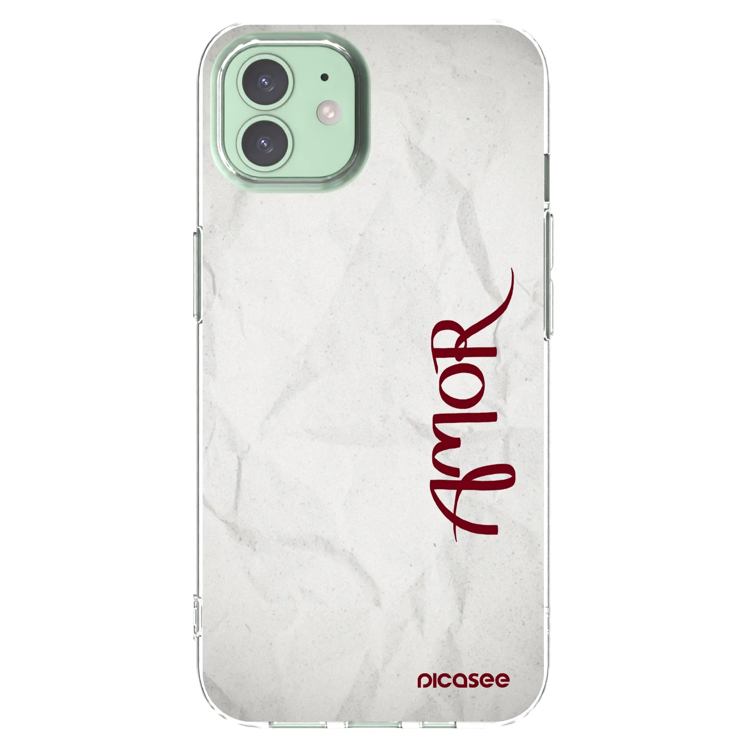 Picasee silikonowe przeźroczyste etui na Apple iPhone 12 - Amor