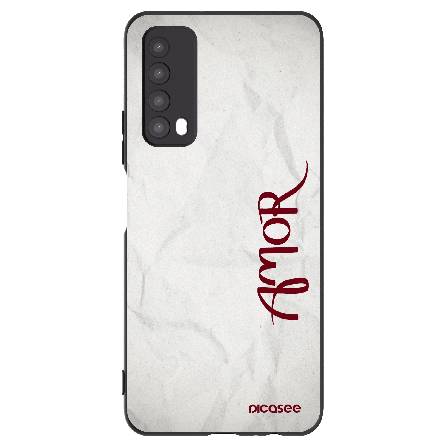 Picasee silikonowe czarne etui na Huawei P Smart 2021 - Amor