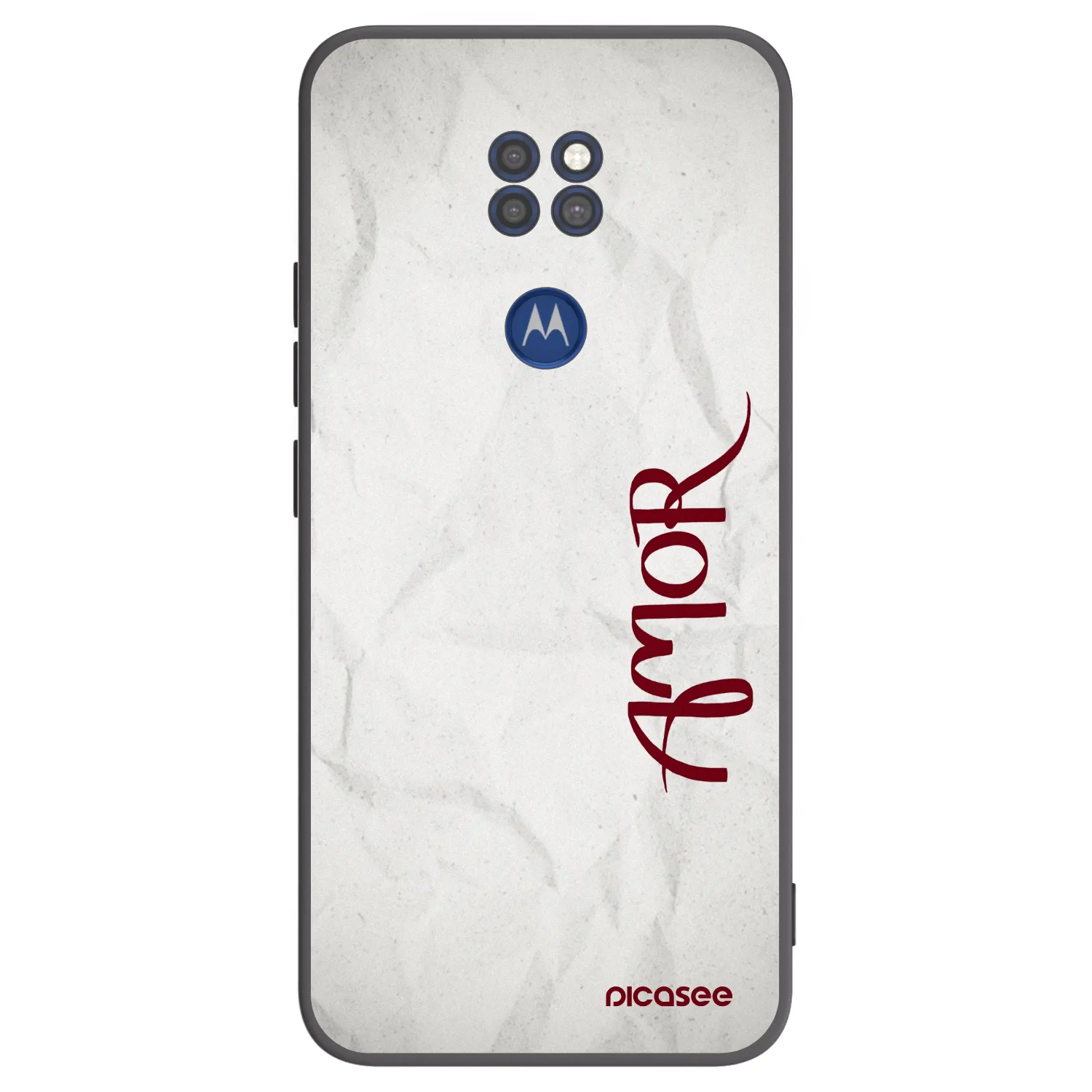 Picasee silikonowe czarne etui na Motorola Moto G9 Play - Amor