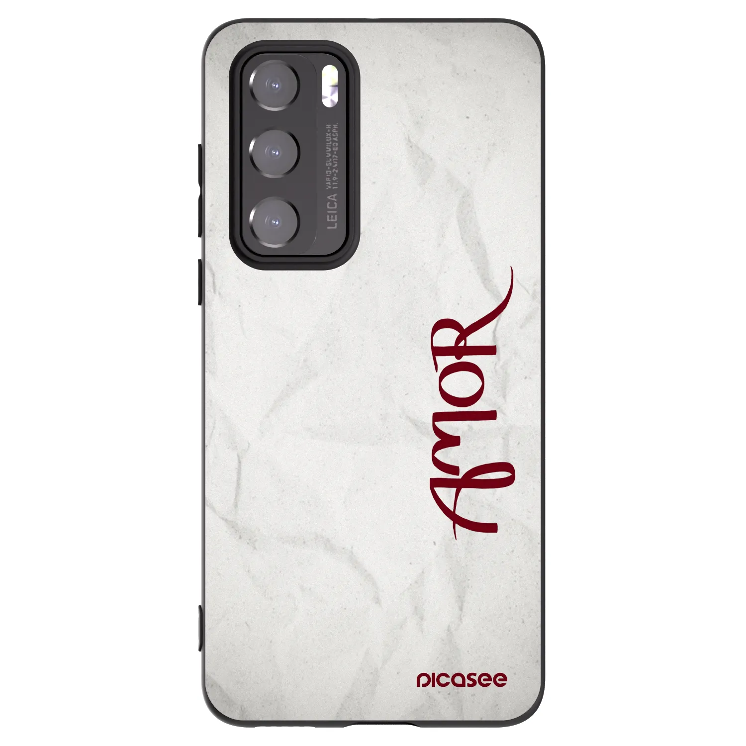 Picasee silikonowe czarne etui na Huawei P40 - Amor