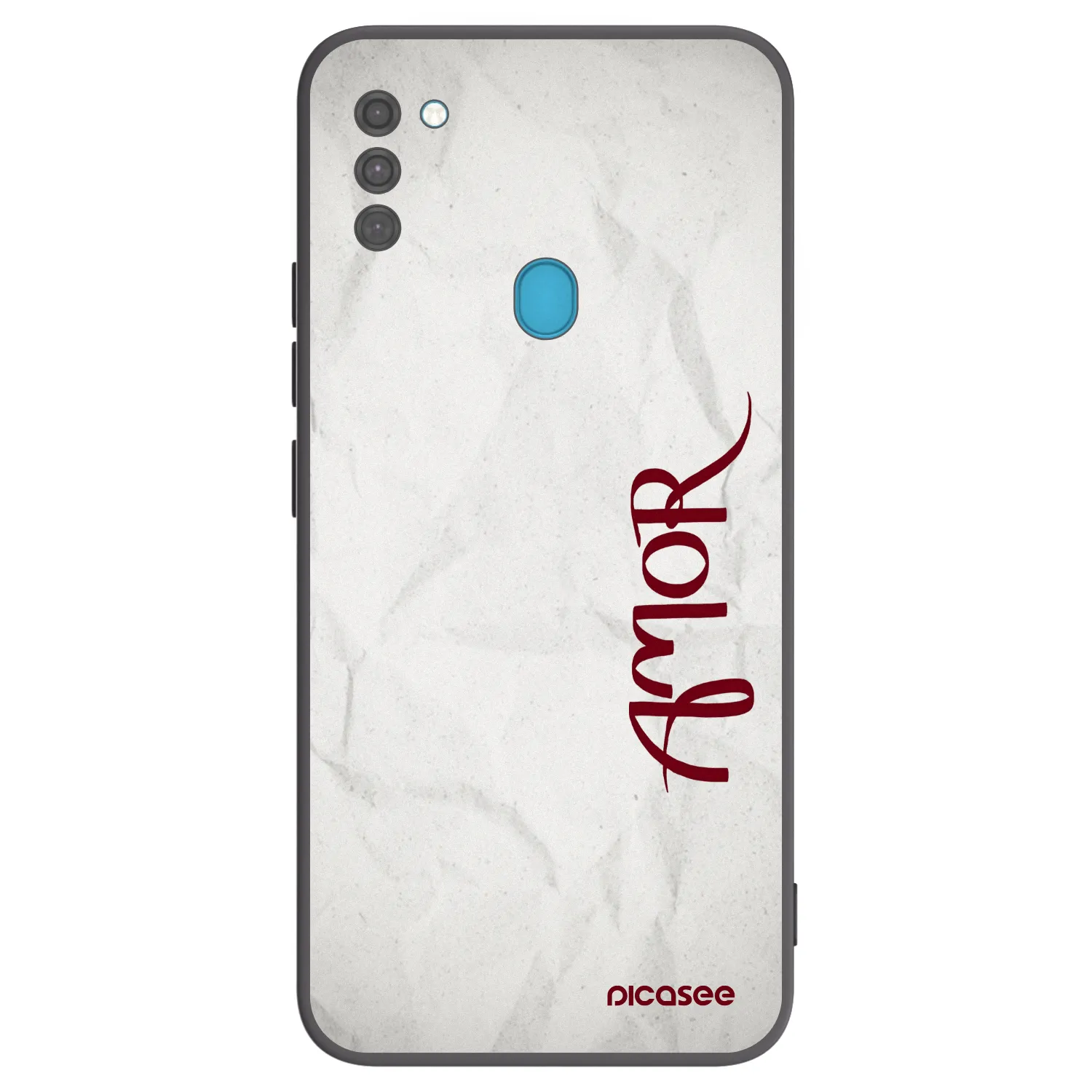 Picasee silikonowe czarne etui na Samsung Galaxy M11 - Amor