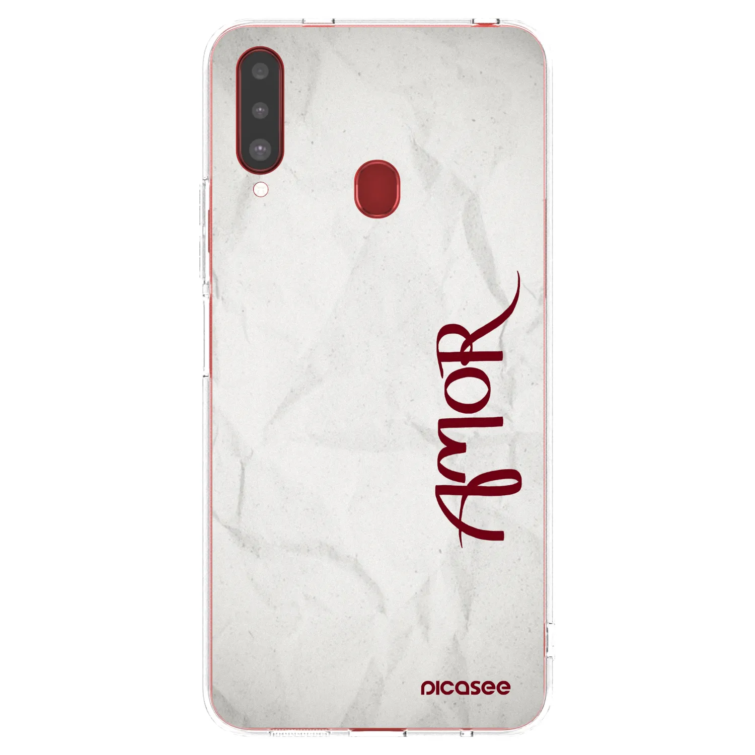 Picasee silikonowe przeźroczyste etui na Samsung Galaxy A20s - Amor