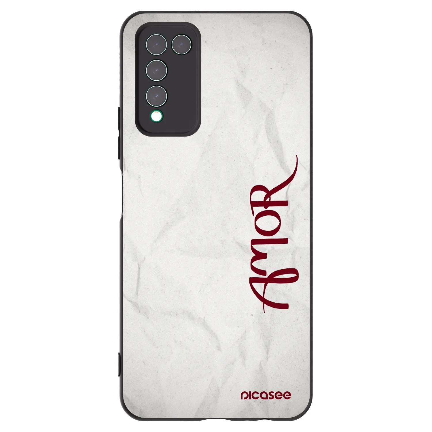 Picasee silikonowe czarne etui na Honor 10X Lite - Amor