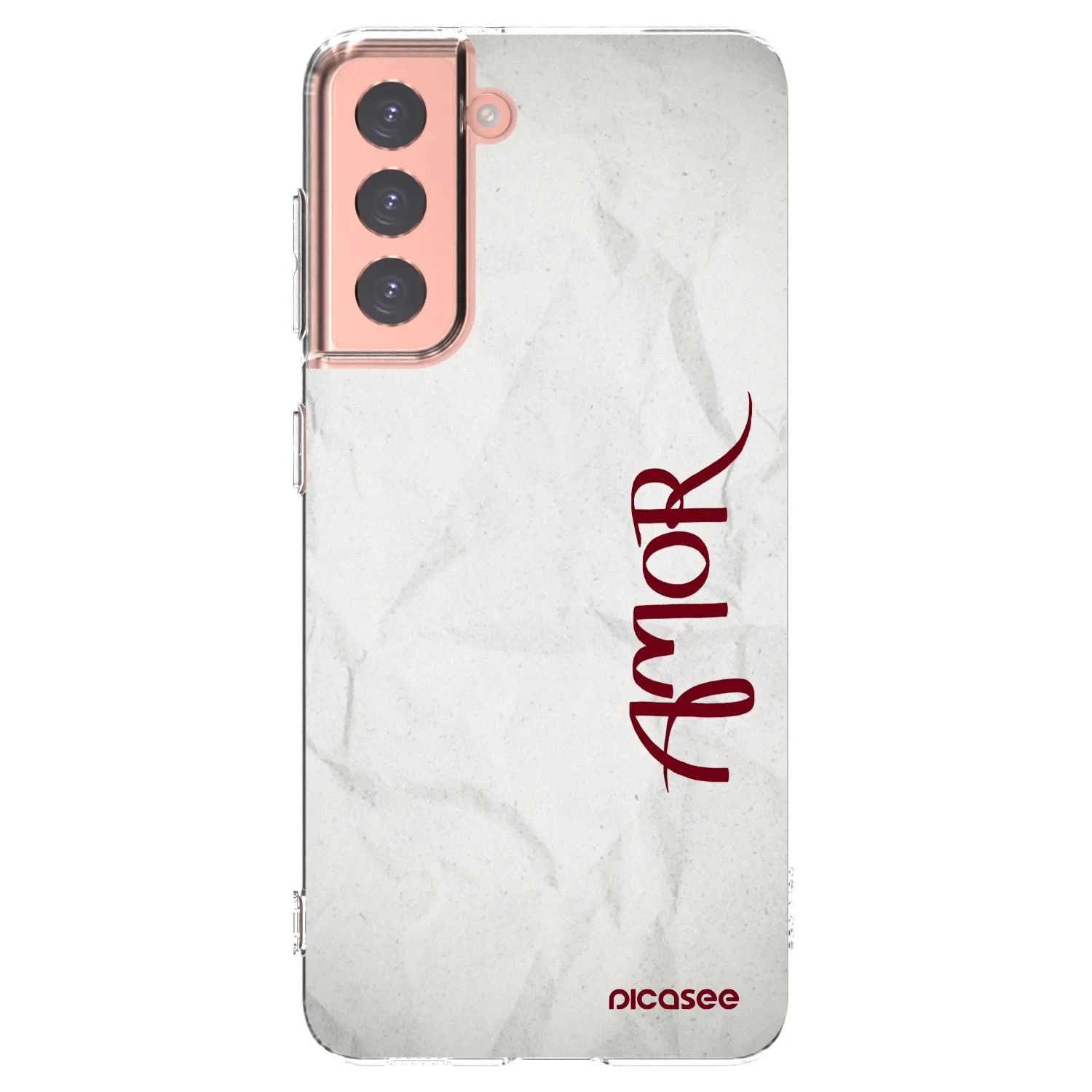 Picasee silikonowe przeźroczyste etui na Samsung Galaxy S21 5G G991B - Amor