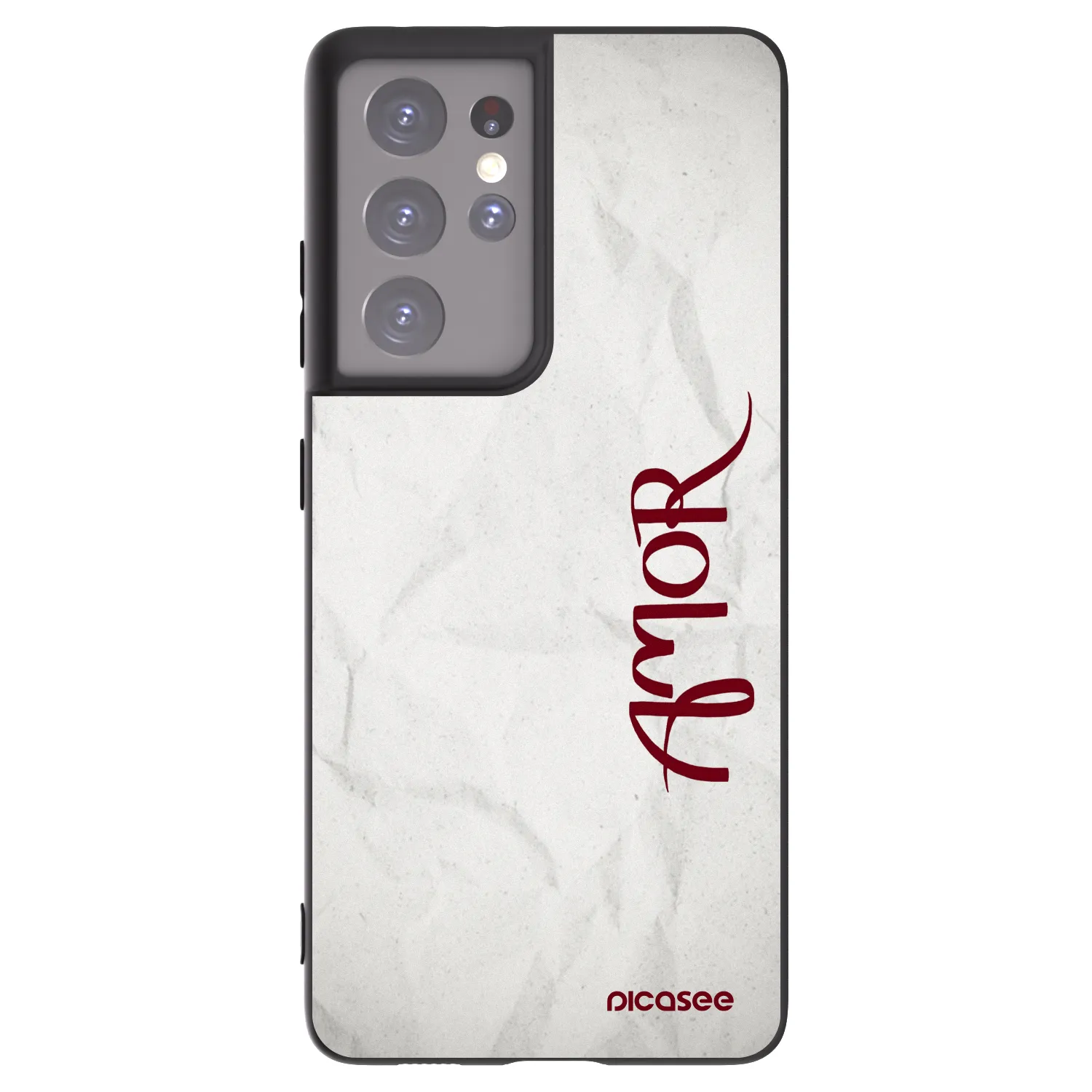 Picasee silikonowe czarne etui na Samsung Galaxy S21 Ultra 5G G998B - Amor