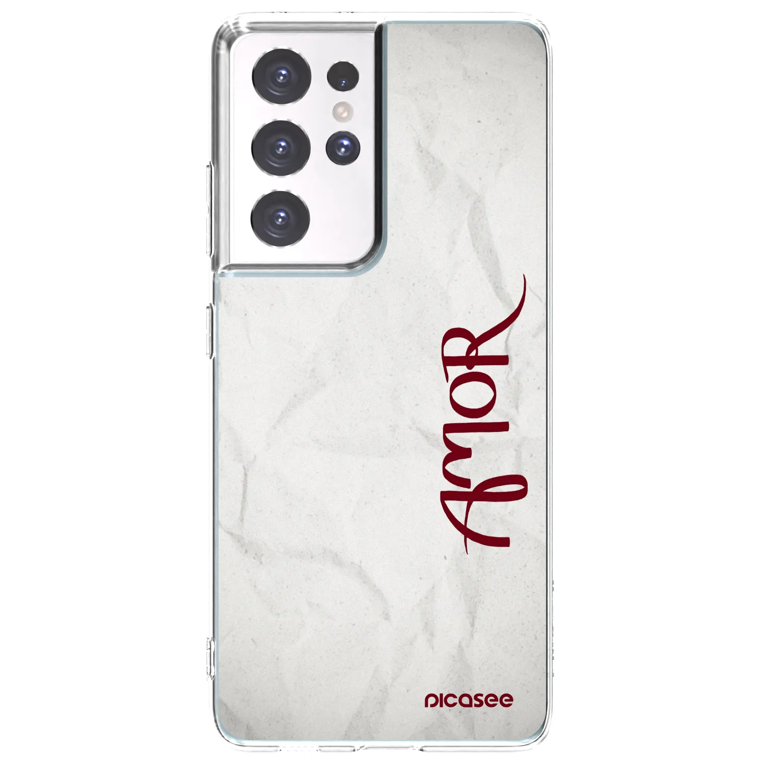 Picasee silikonowe przeźroczyste etui na Samsung Galaxy S21 Ultra 5G G998B - Amor