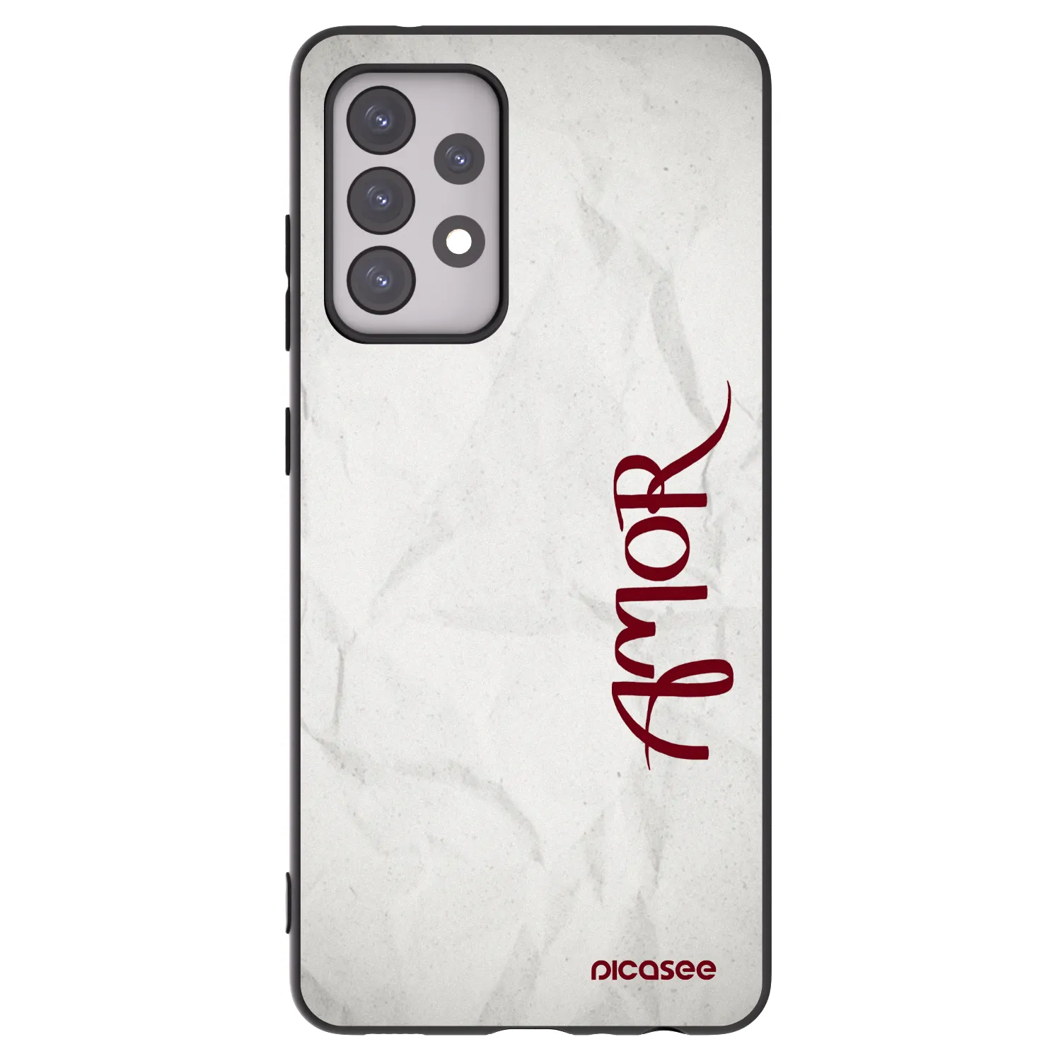 Picasee silikonowe czarne etui na Samsung Galaxy A52 5G A525F - Amor