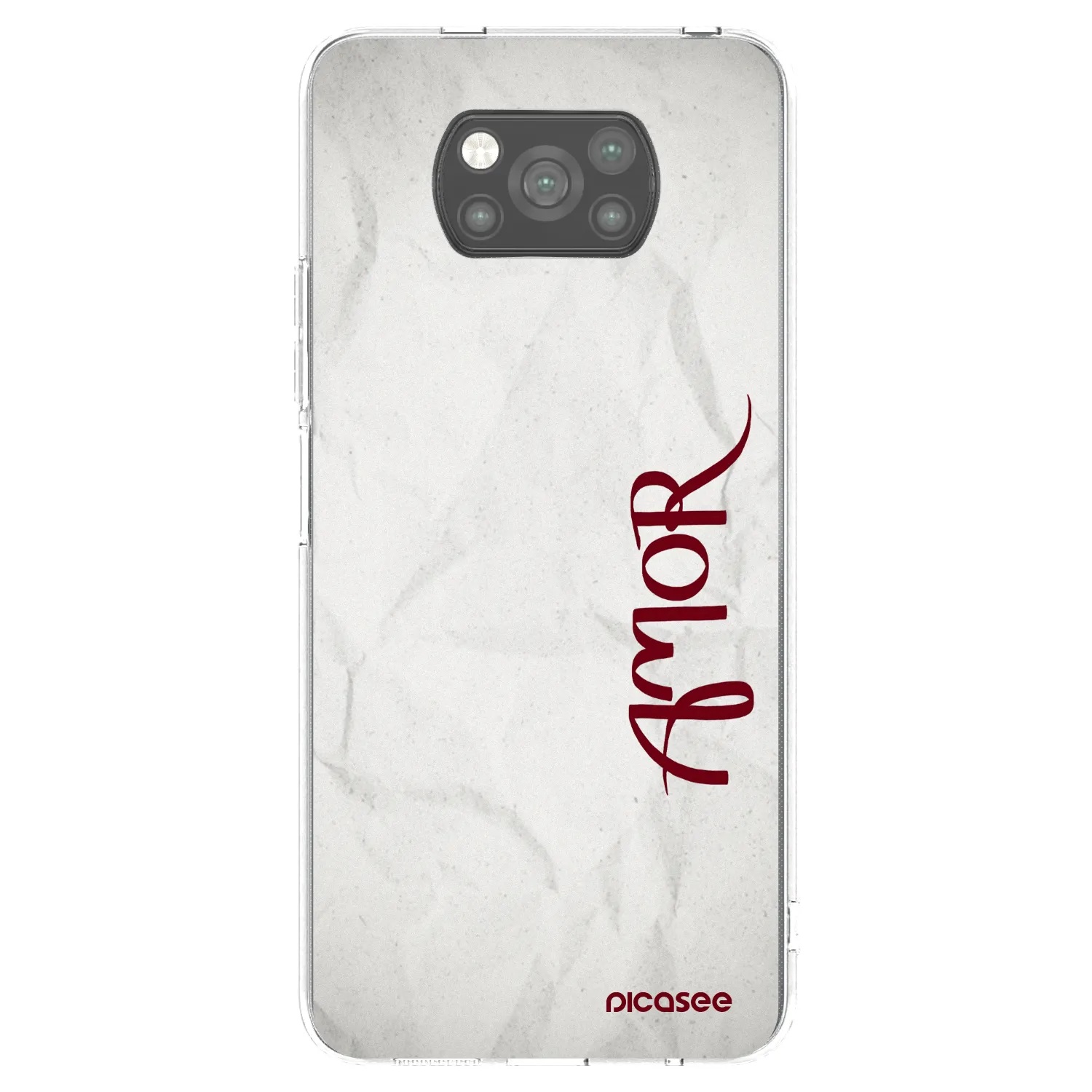 Picasee silikonowe czarne etui na Xiaomi Poco X3 Pro - Amor
