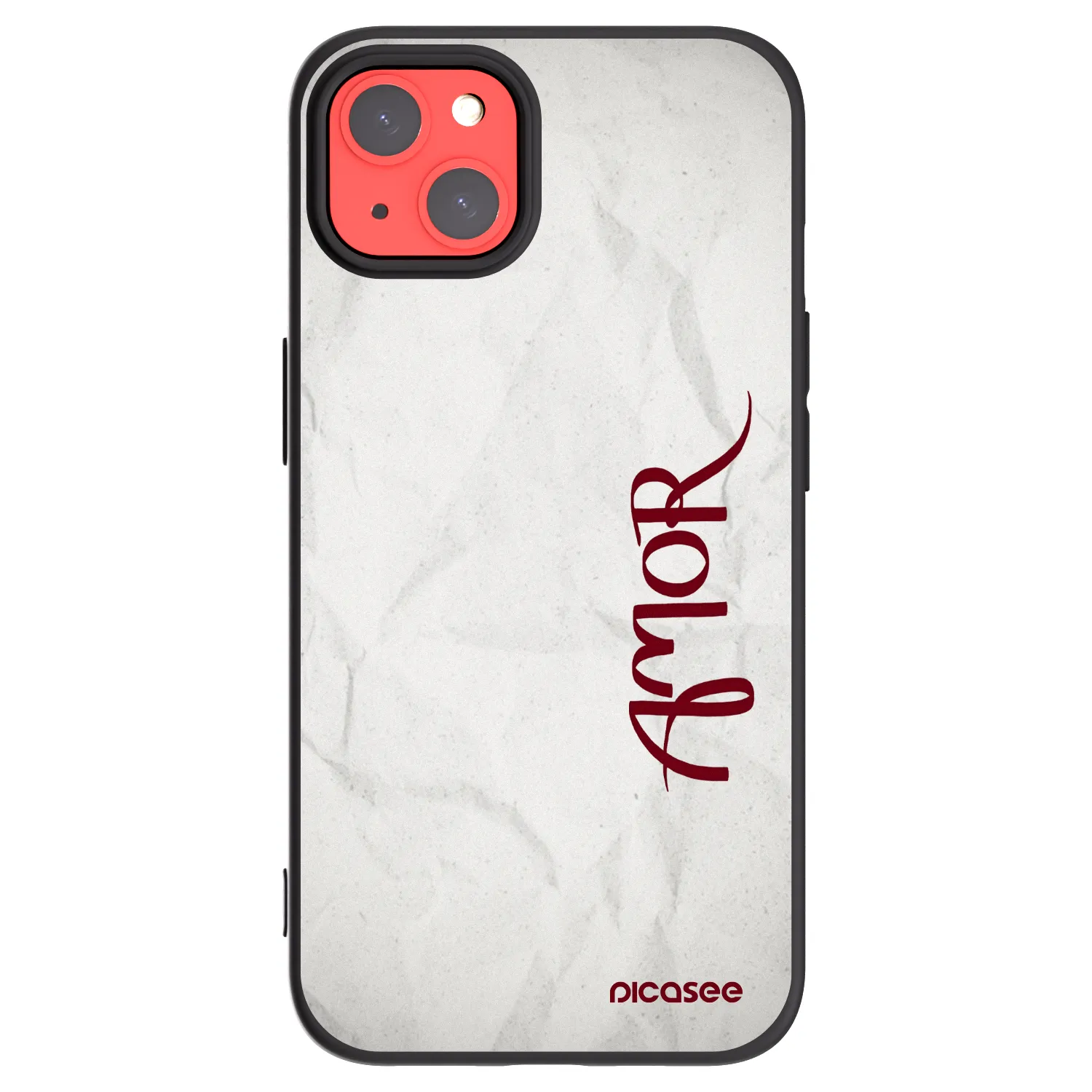Picasee silikonowe czarne etui na Apple iPhone 13 - Amor