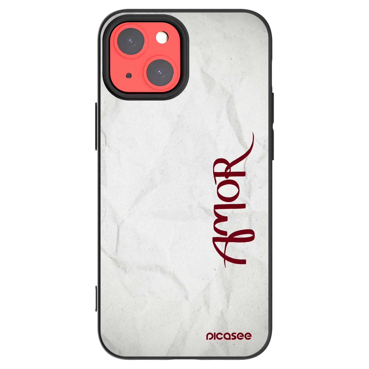 Picasee silikonowe czarne etui na Apple iPhone 13 mini - Amor