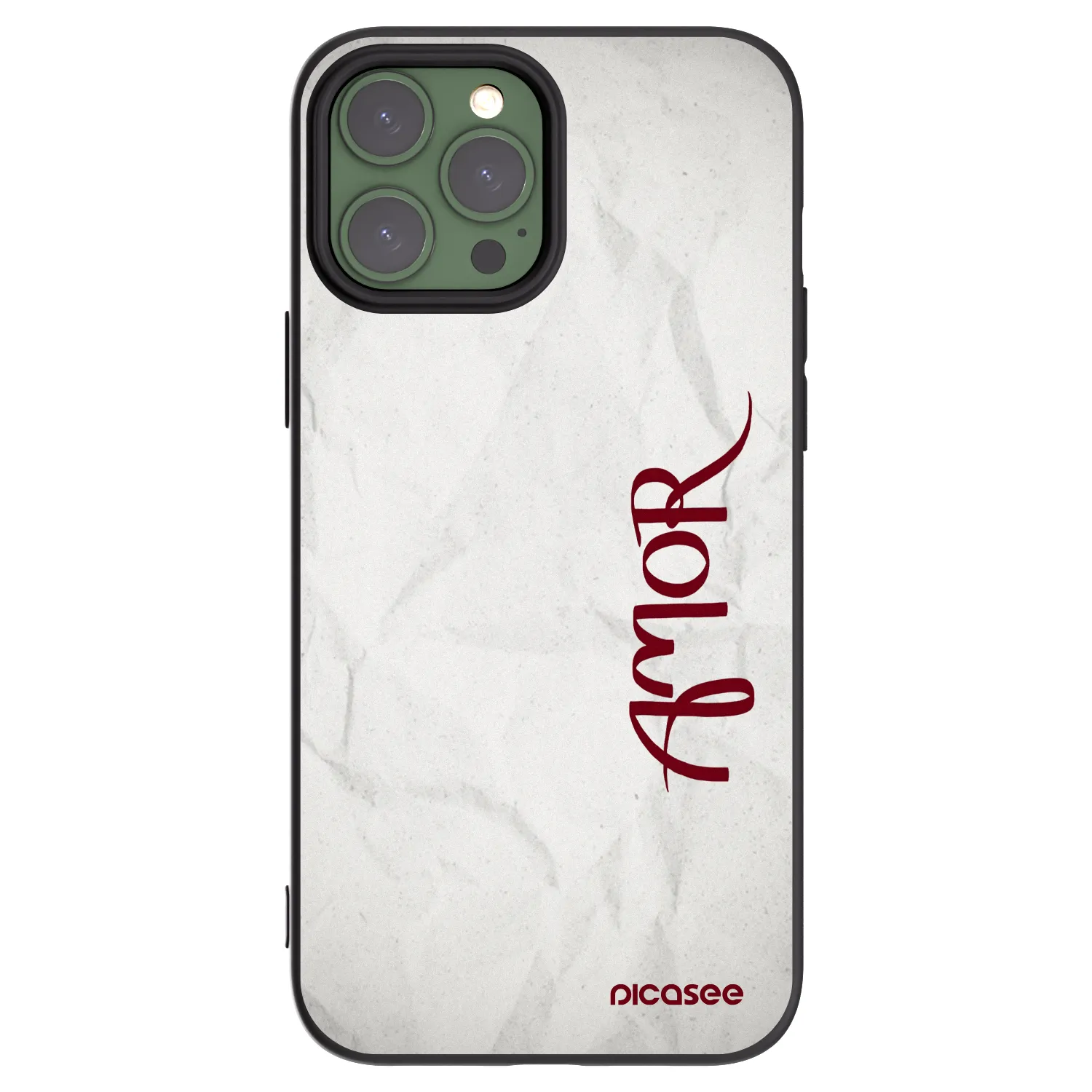 Picasee silikonowe czarne etui na Apple iPhone 13 Pro Max - Amor