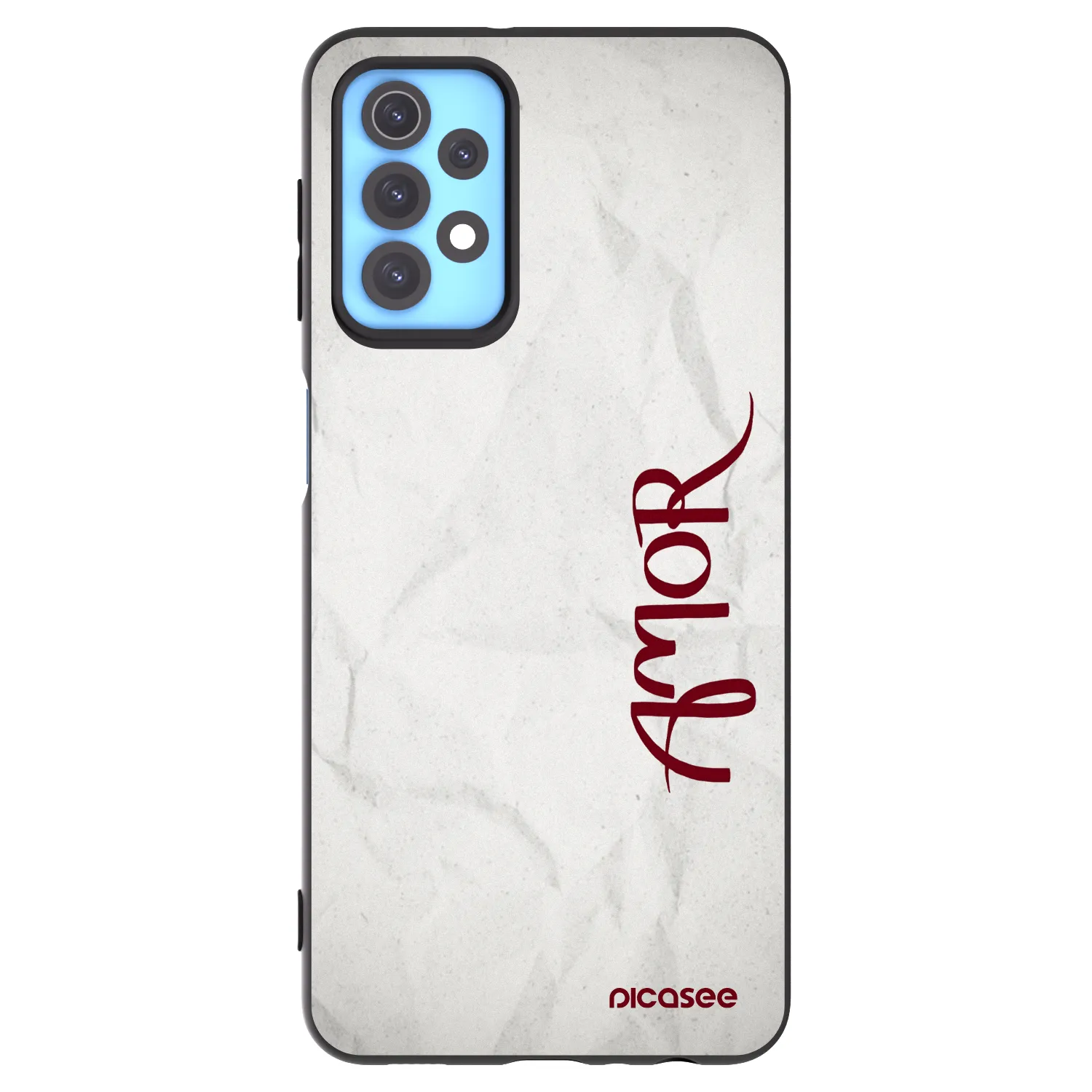 Picasee silikonowe czarne etui na Samsung Galaxy A32 4G SM-A325F - Amor