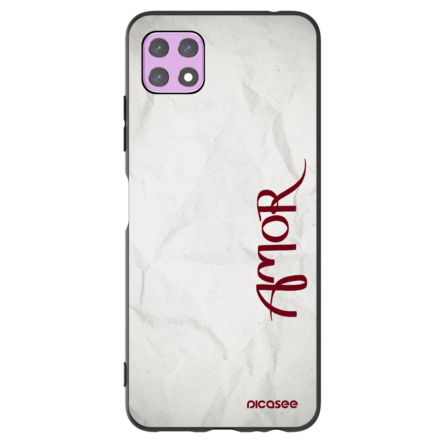 Picasee silikonowe czarne etui na Samsung Galaxy A22 A226B 5G - Amor
