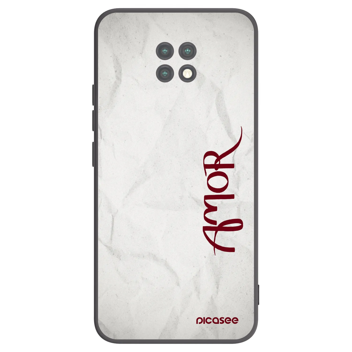 Picasee silikonowe czarne etui na Xiaomi Redmi Note 9T - Amor