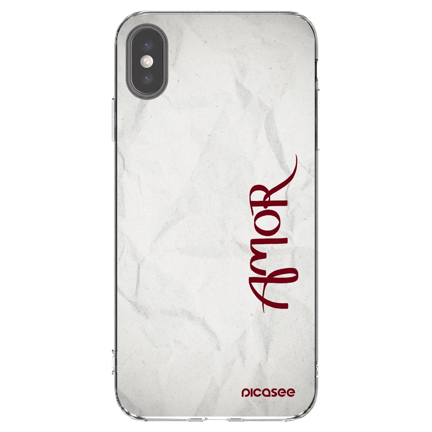 Picasee silikonowe przeźroczyste etui na Apple iPhone XS Max - Amor