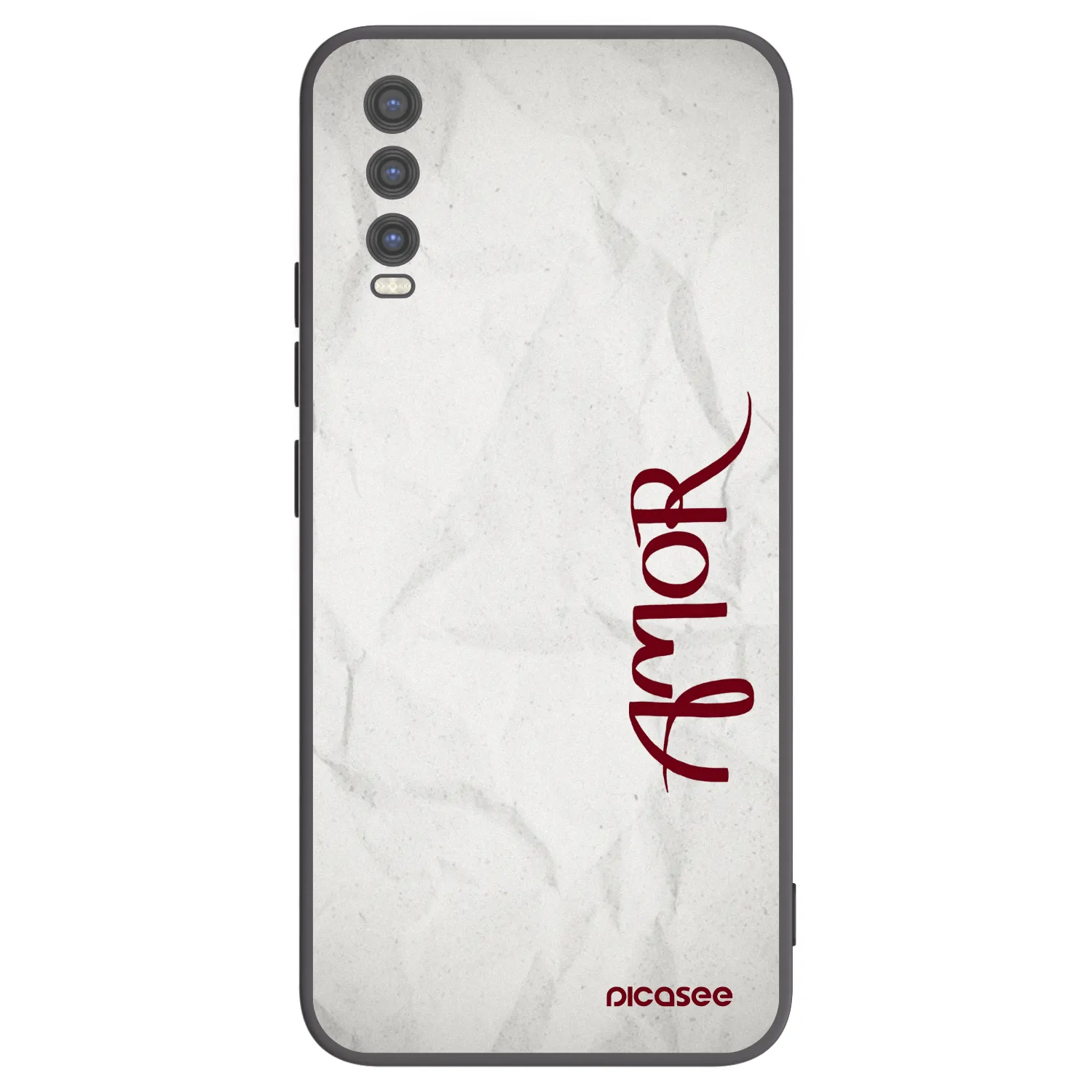 Picasee silikonowe czarne etui na Vivo Y20s - Amor