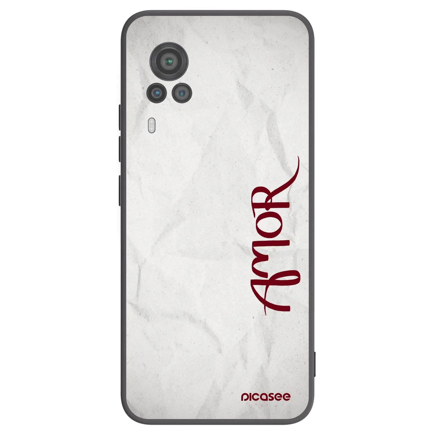 Picasee silikonowe czarne etui na Vivo X60 Pro 5G - Amor