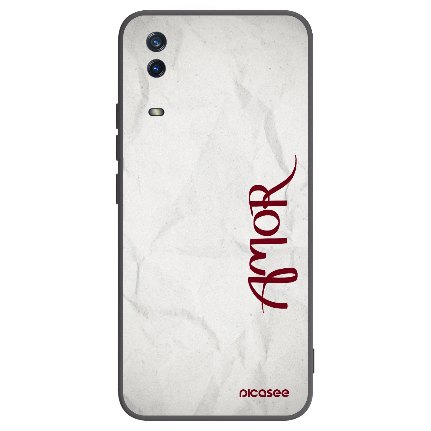 Picasee silikonowe czarne etui na Vivo Y11s - Amor