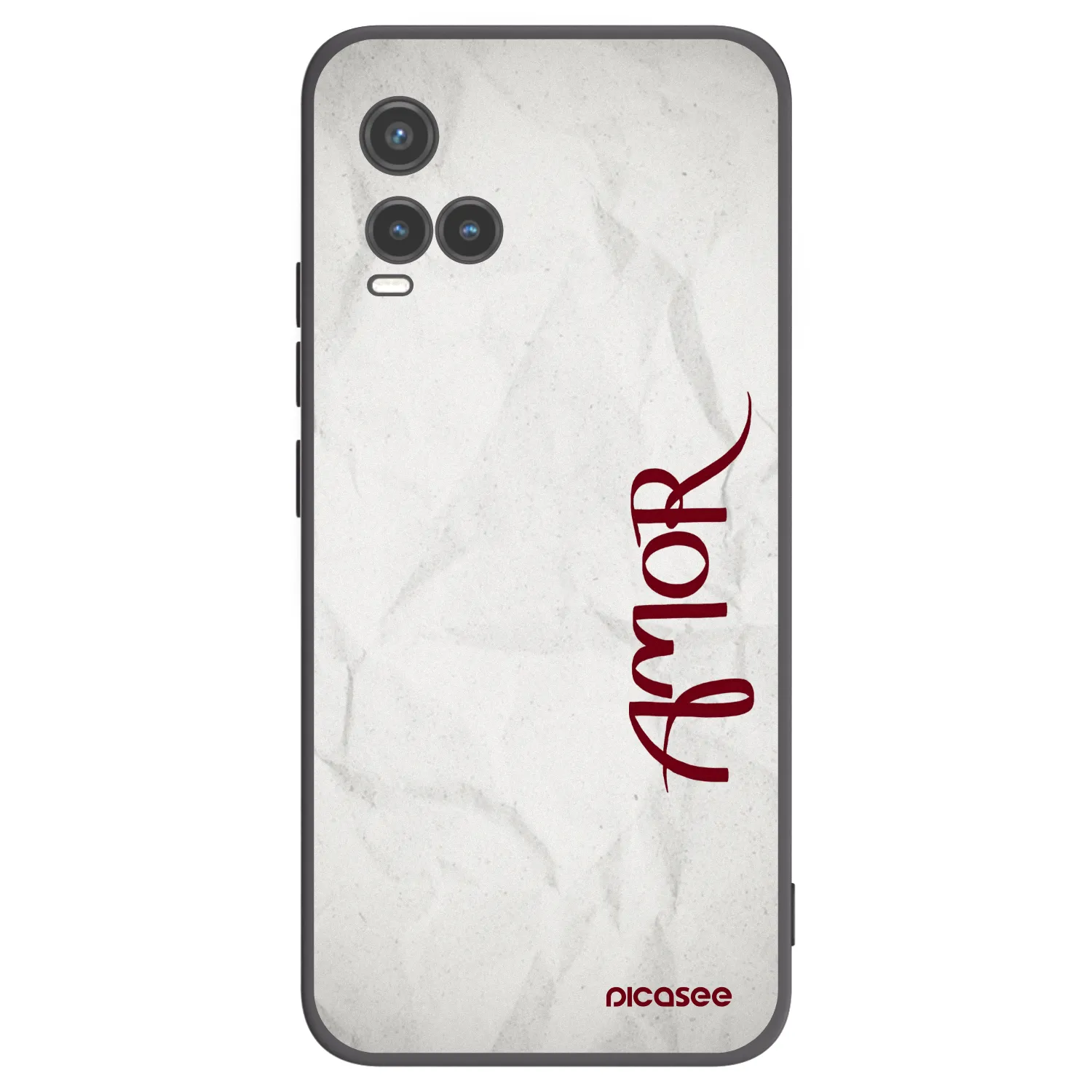 Picasee silikonowe czarne etui na Vivo Y33s - Amor