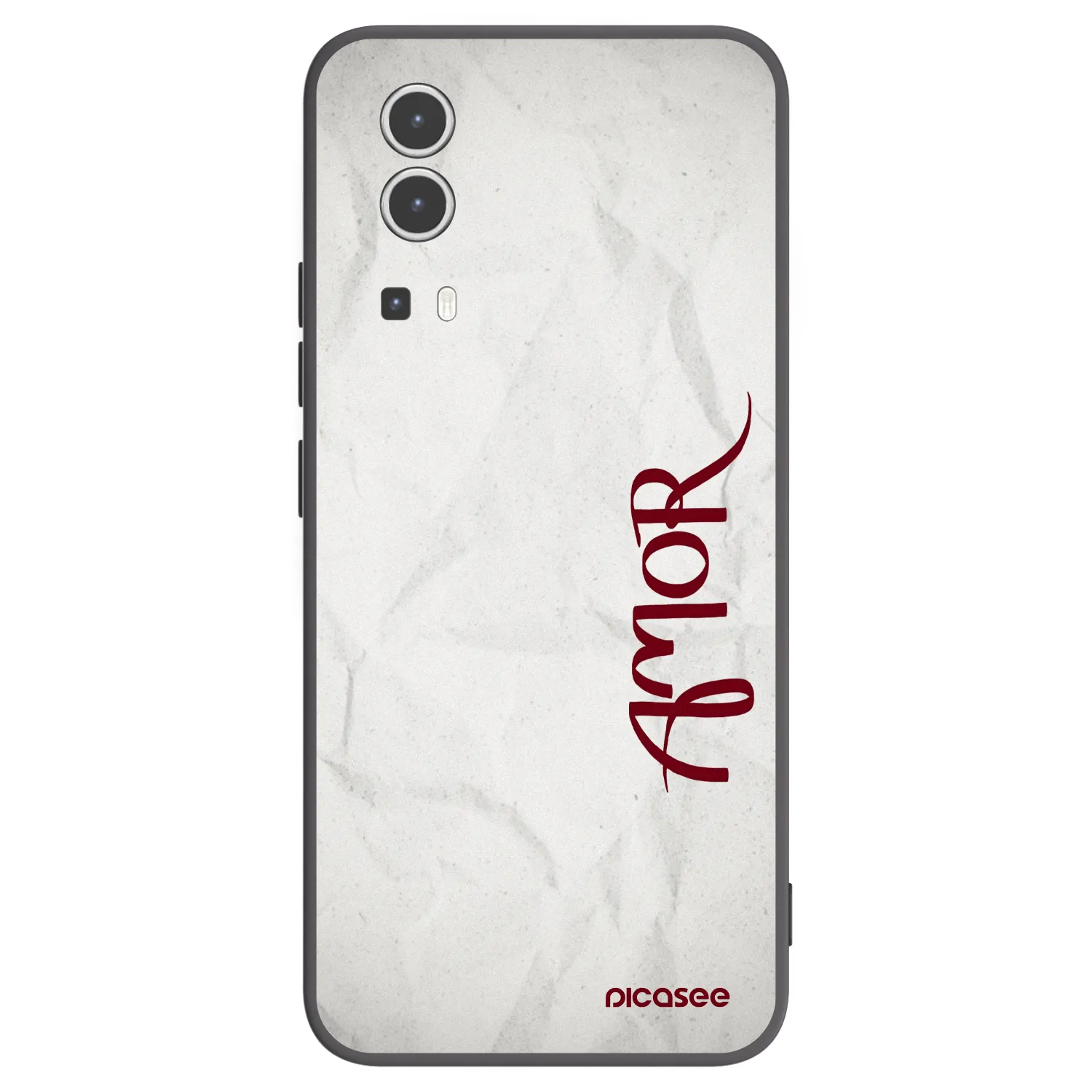 Picasee silikonowe czarne etui na Vivo Y72 5G - Amor