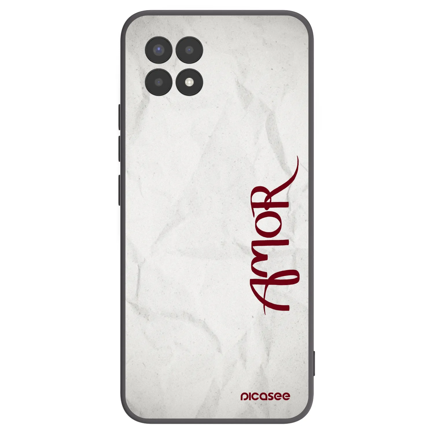 Picasee silikonowe czarne etui na Realme 8i - Amor