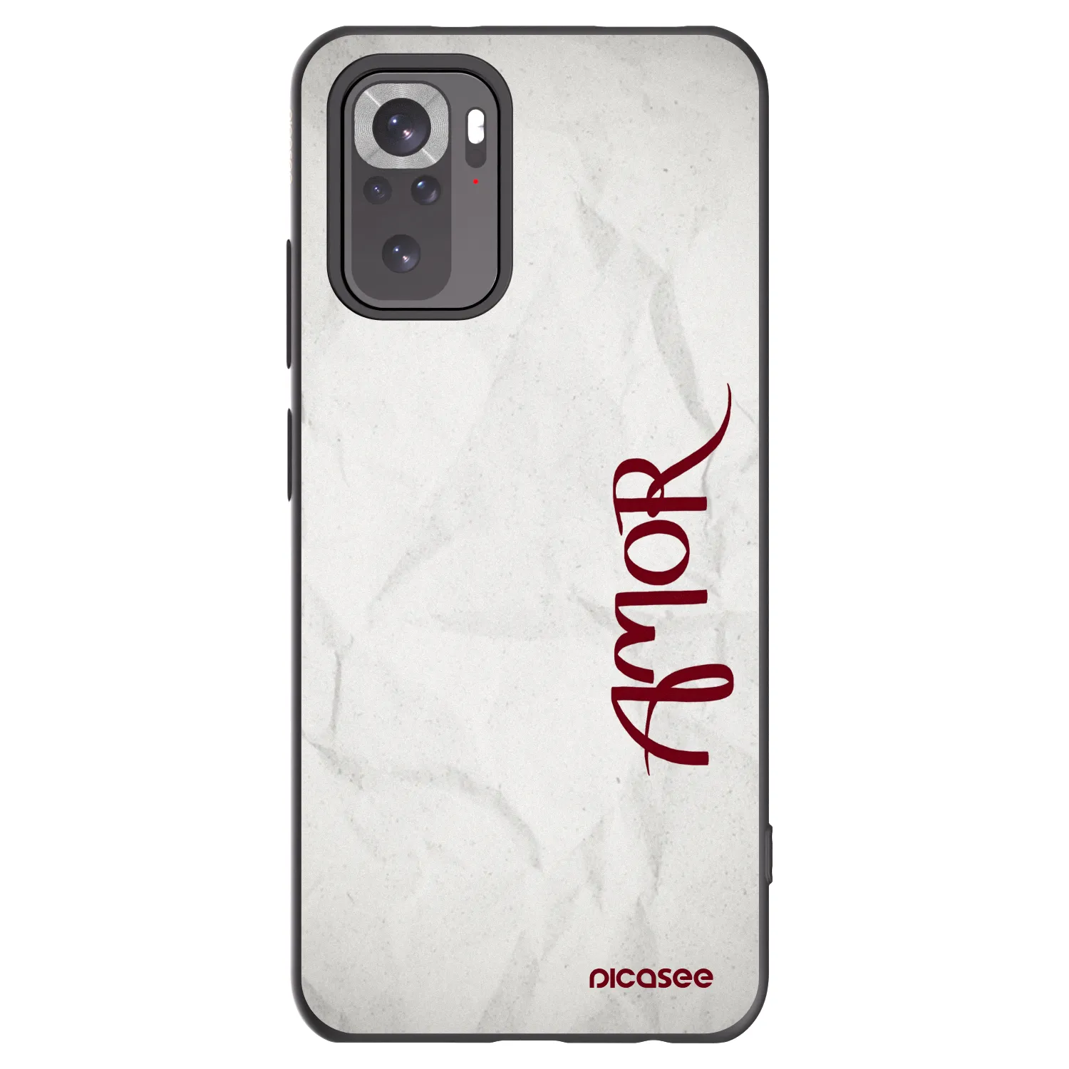 Picasee silikonowe czarne etui na Xiaomi Redmi Note 11S 4G - Amor