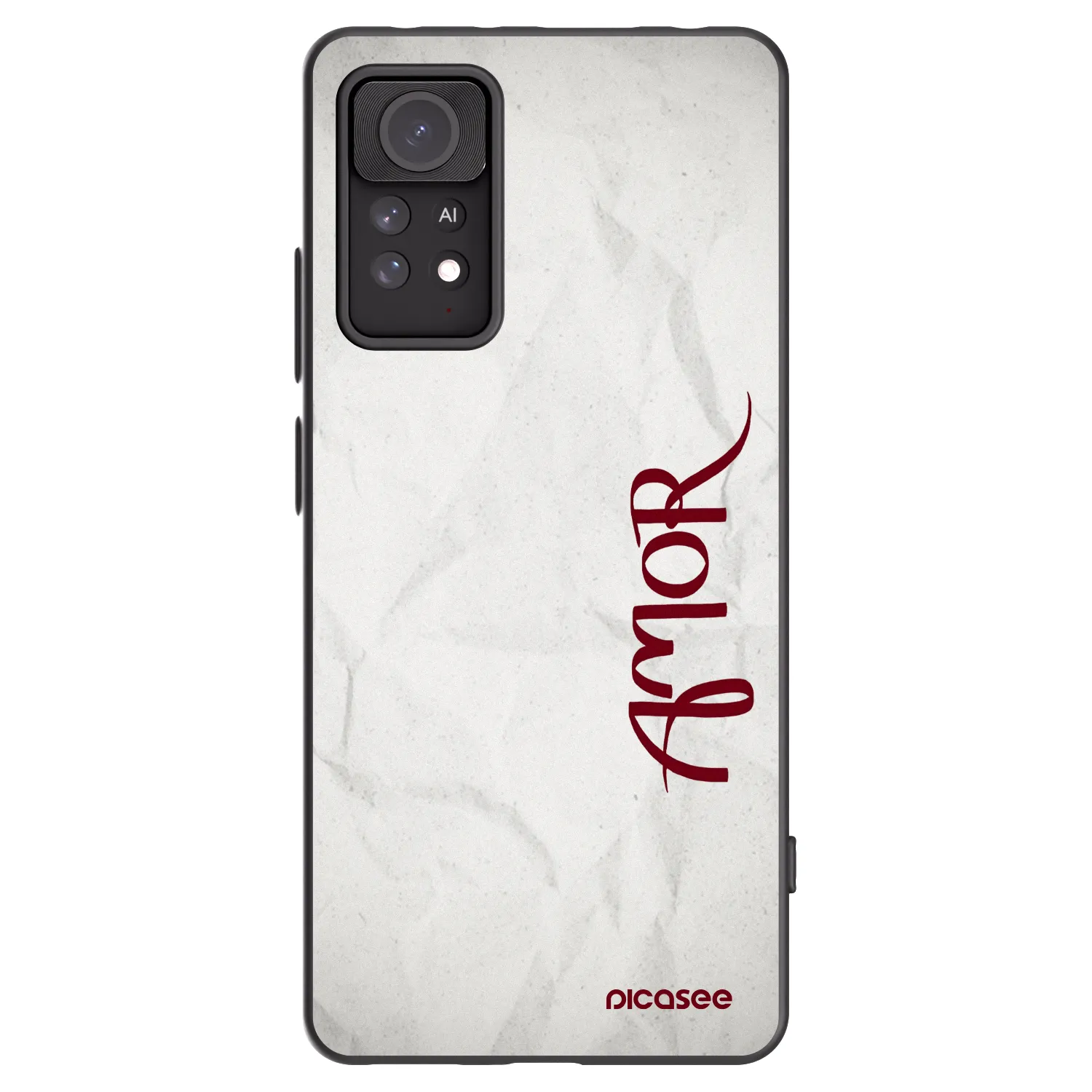 Picasee silikonowe czarne etui na Xiaomi Redmi Note 11 Pro 5G - Amor