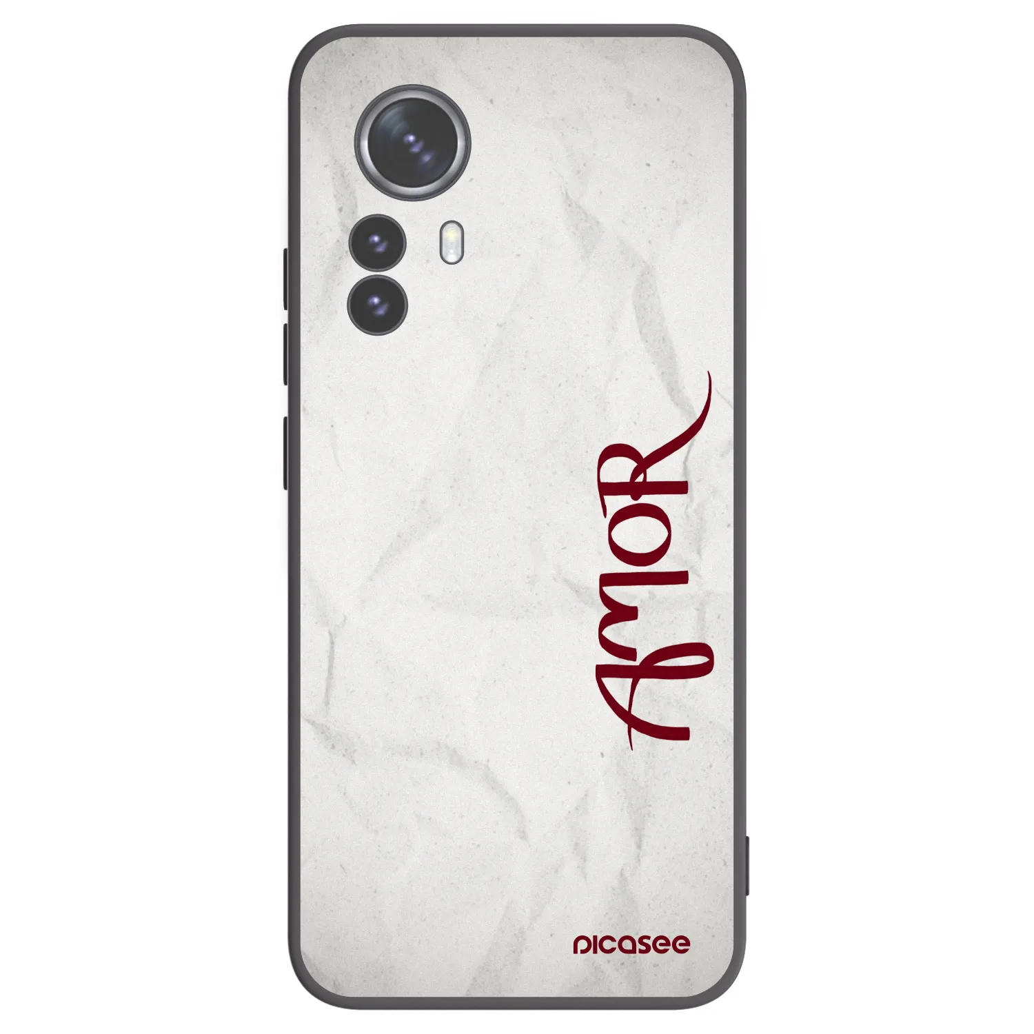 Picasee silikonowe czarne etui na Xiaomi 12 Pro - Amor
