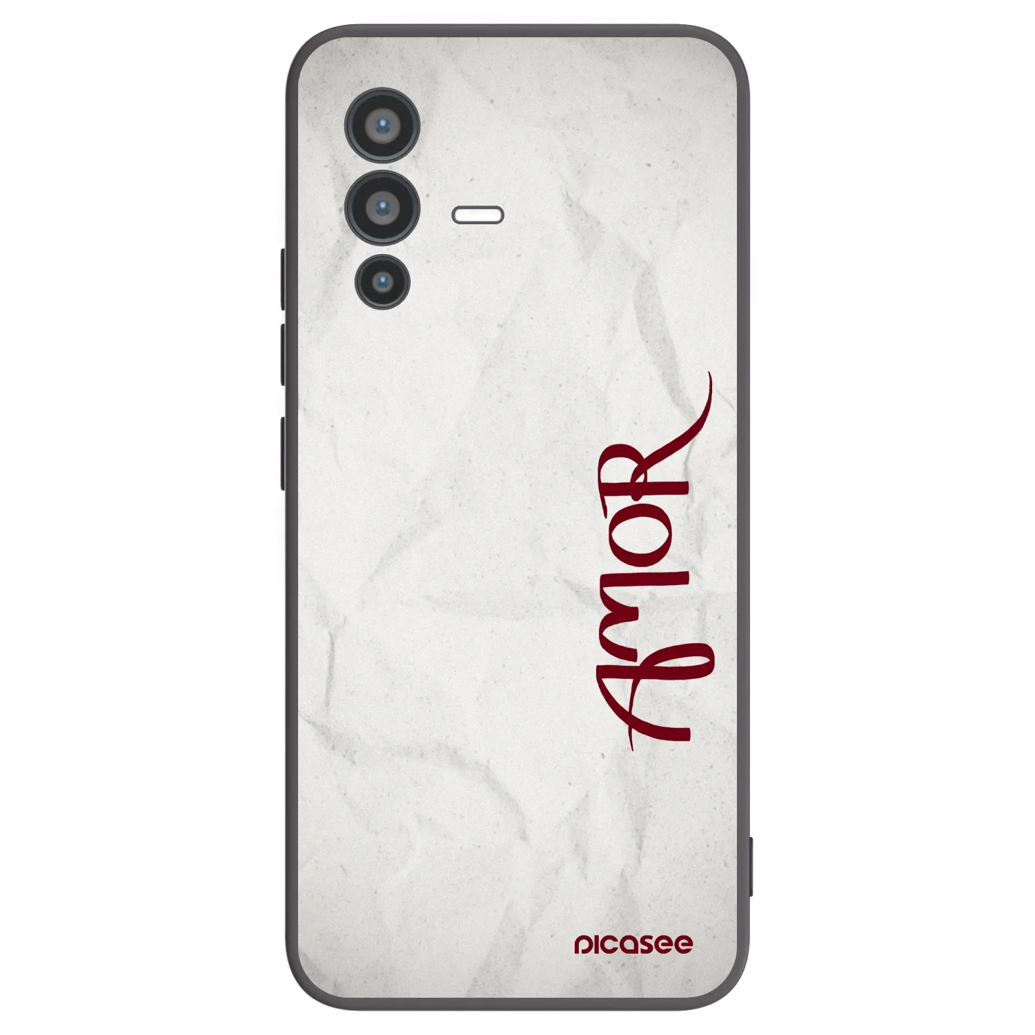 Picasee silikonowe czarne etui na Vivo V23 5G - Amor