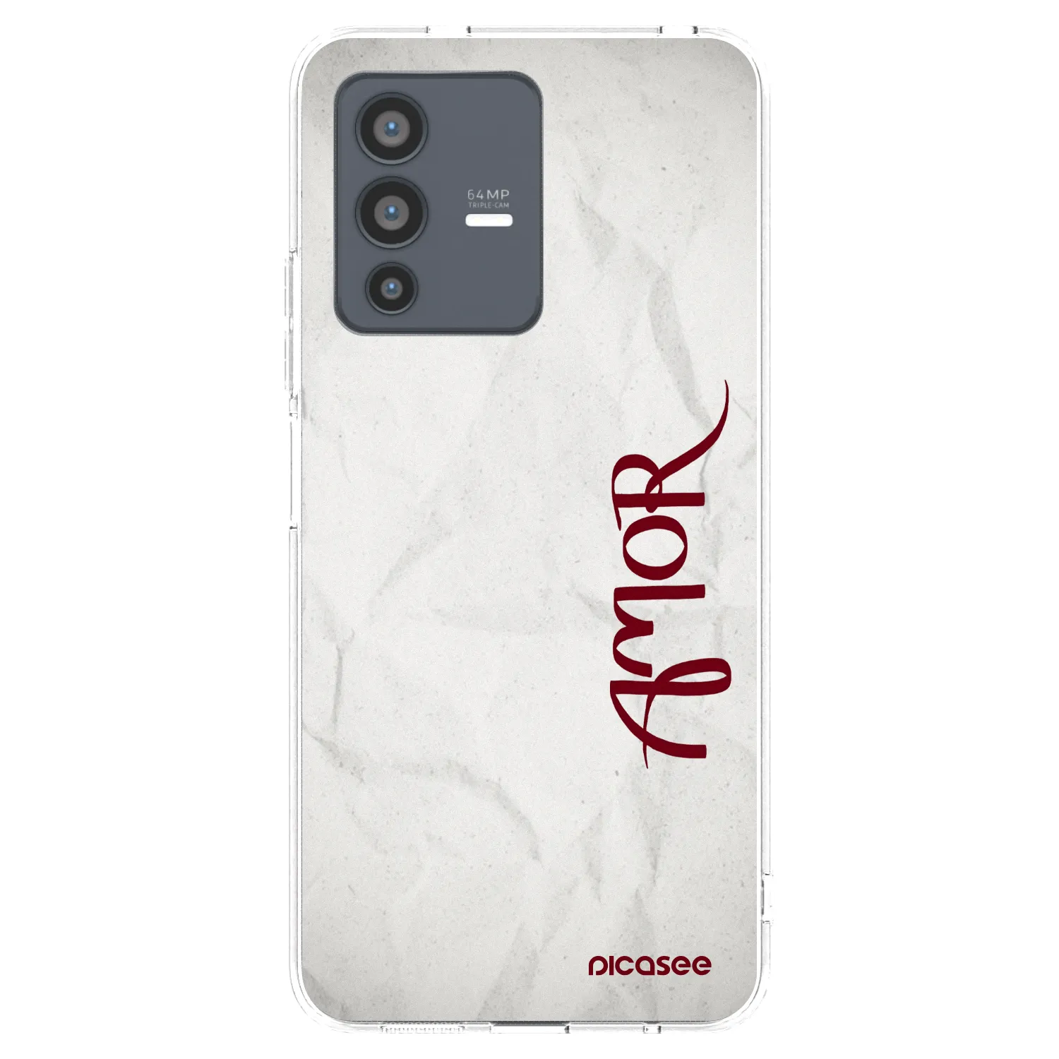Picasee silikonowe przeźroczyste etui na Vivo V23 5G - Amor