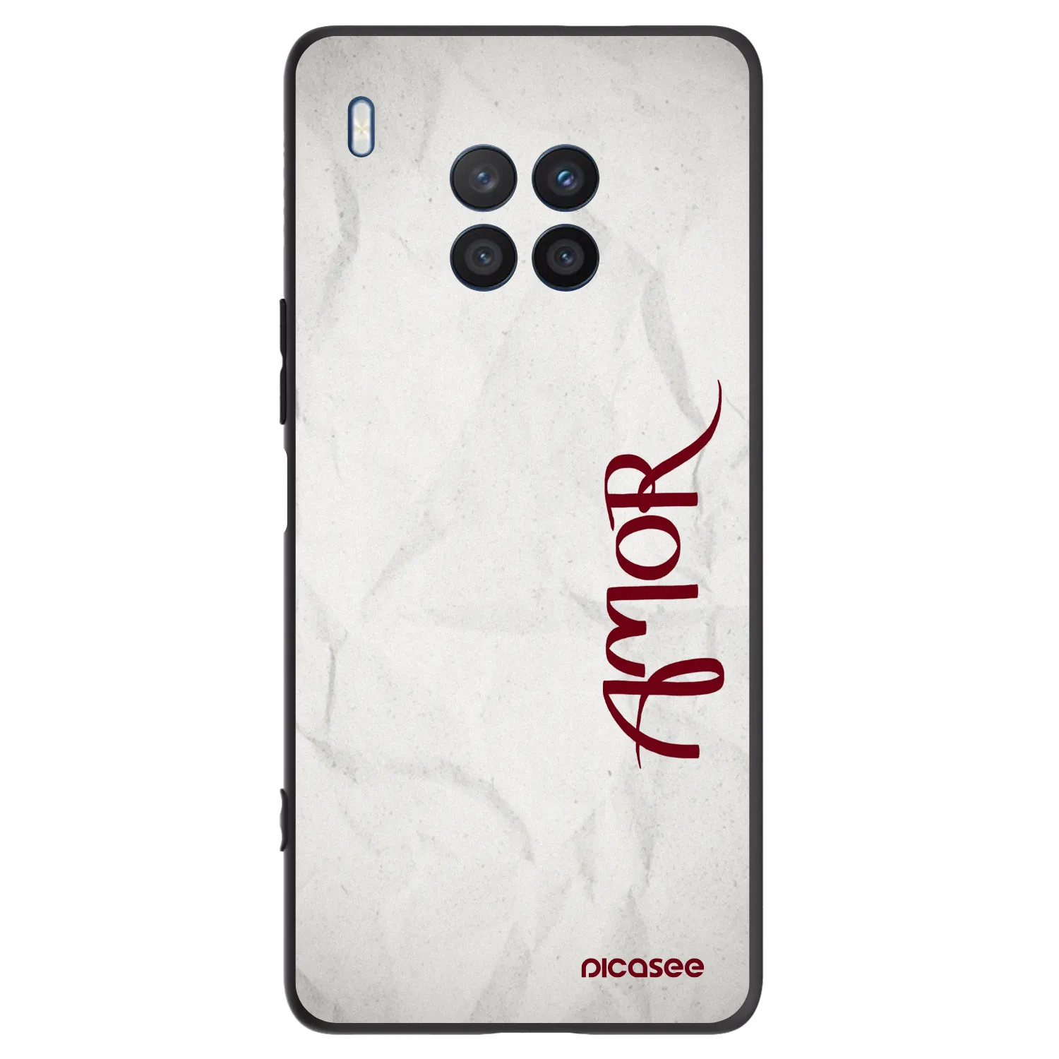 Picasee silikonowe czarne etui na Honor 50 Lite - Amor
