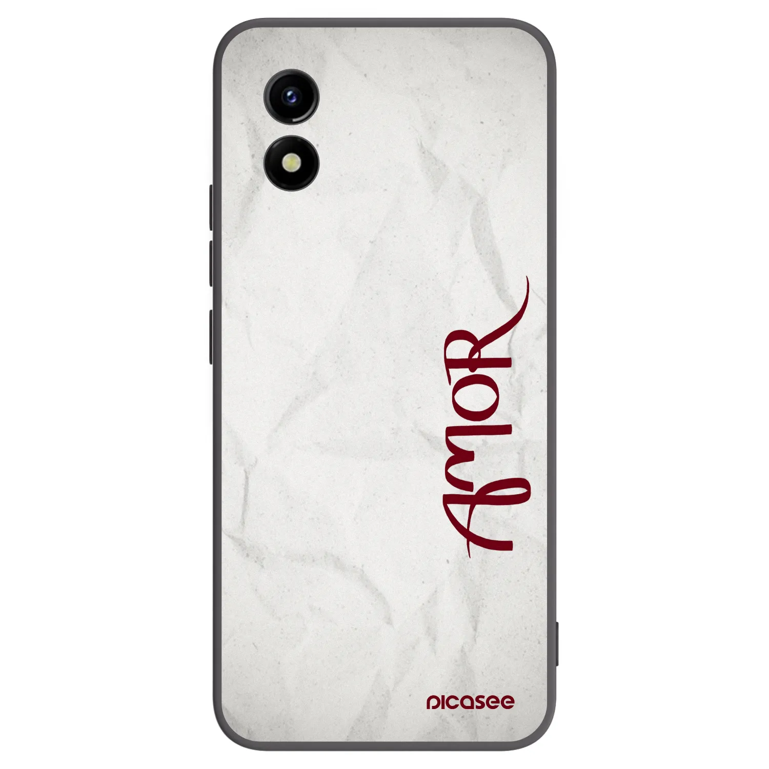 Picasee silikonowe czarne etui na Vivo Y01 - Amor