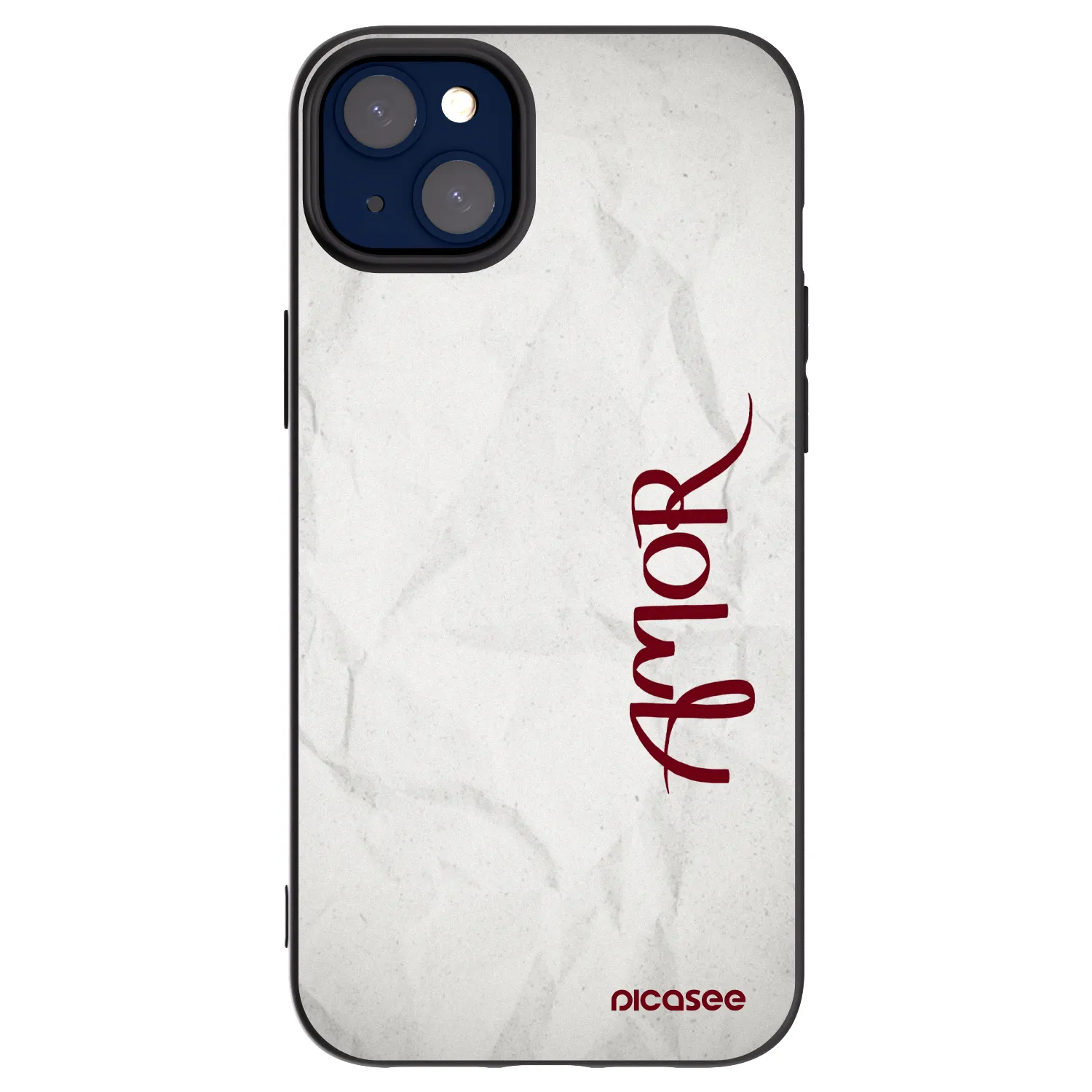 Picasee silikonowe czarne etui na Apple iPhone 14 Plus - Amor