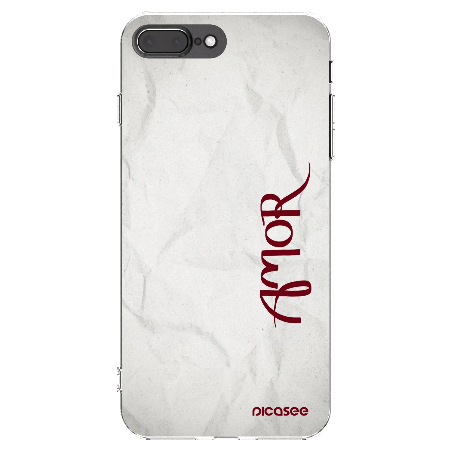 Picasee silikonowe przeźroczyste etui na Apple iPhone 8 Plus - Amor