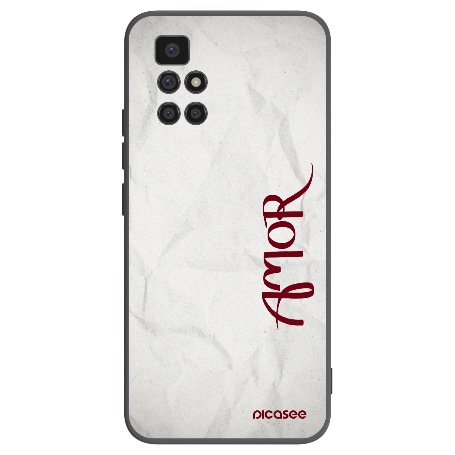 Picasee silikonowe czarne etui na Xiaomi Redmi 10 (2022) - Amor