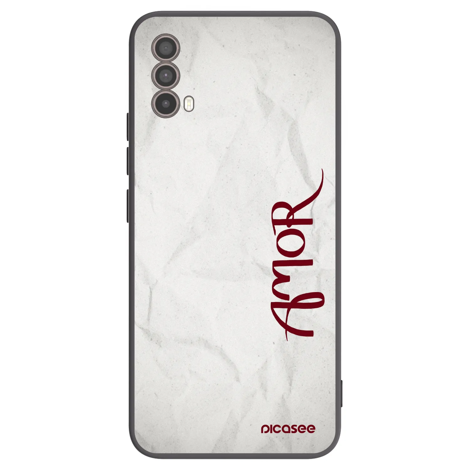 Picasee silikonowe czarne etui na Motorola Moto E40 - Amor