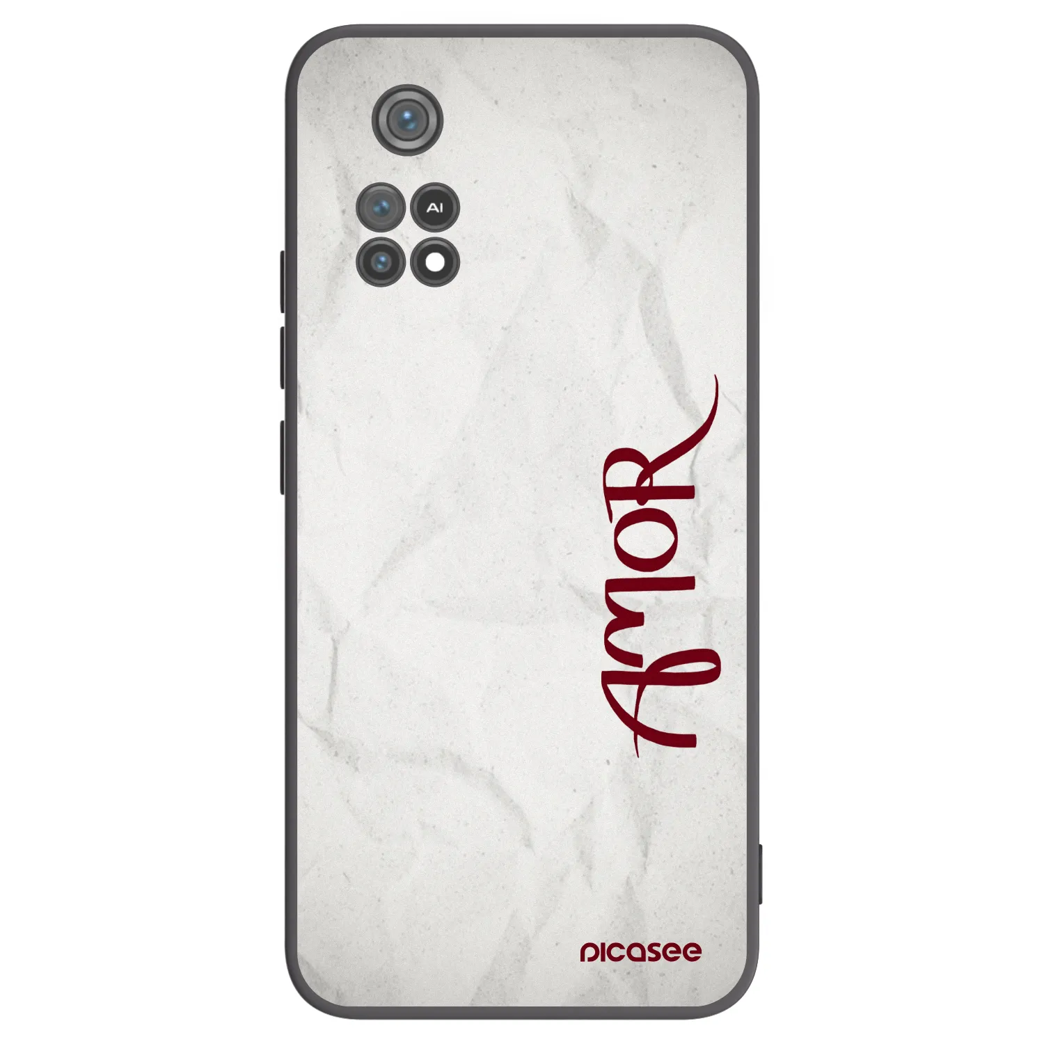 Picasee silikonowe czarne etui na Xiaomi Poco M4 Pro - Amor