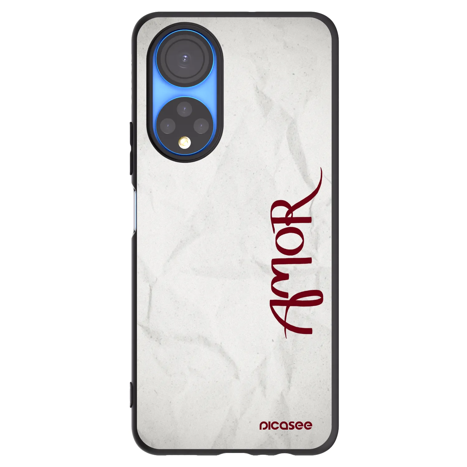 Picasee silikonowe czarne etui na Honor X7 - Amor
