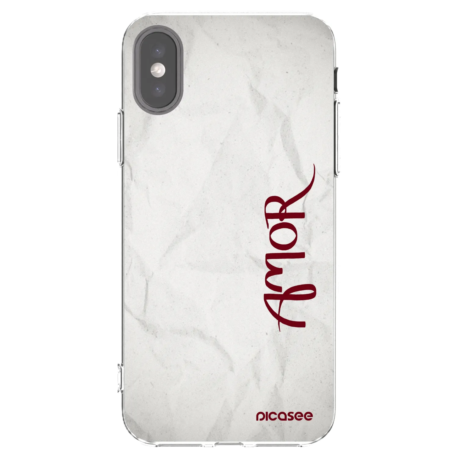 Picasee silikonowe przeźroczyste etui na Apple iPhone X/XS - Amor
