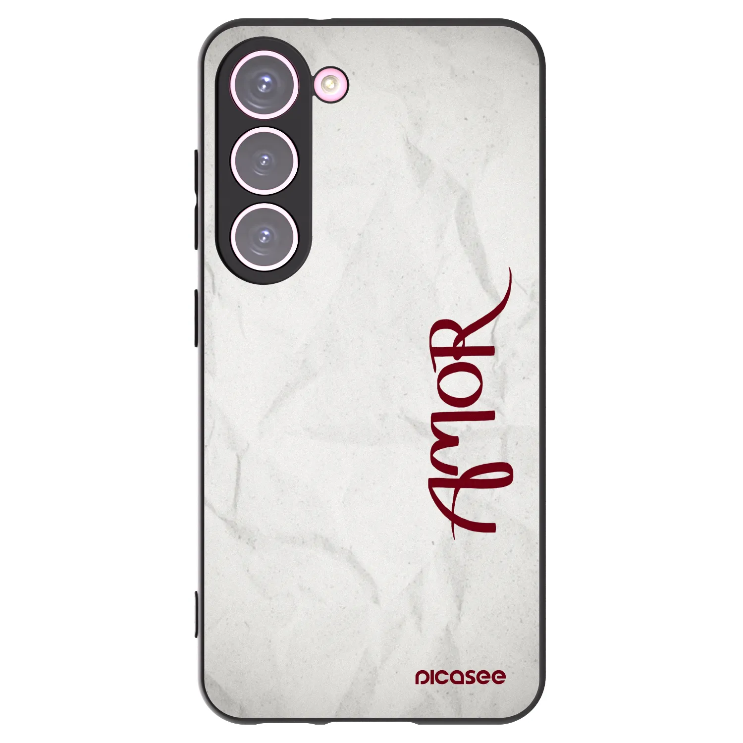 Picasee silikonowe czarne etui na Samsung Galaxy S23 5G - Amor
