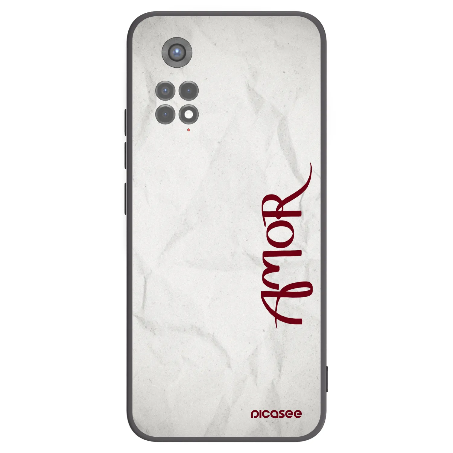Picasee silikonowe czarne etui na Xiaomi Redmi Note 11S 5G - Amor
