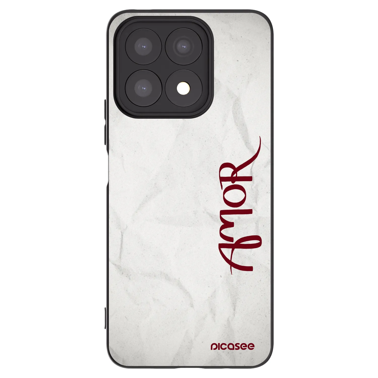Picasee silikonowe czarne etui na Honor X8a - Amor