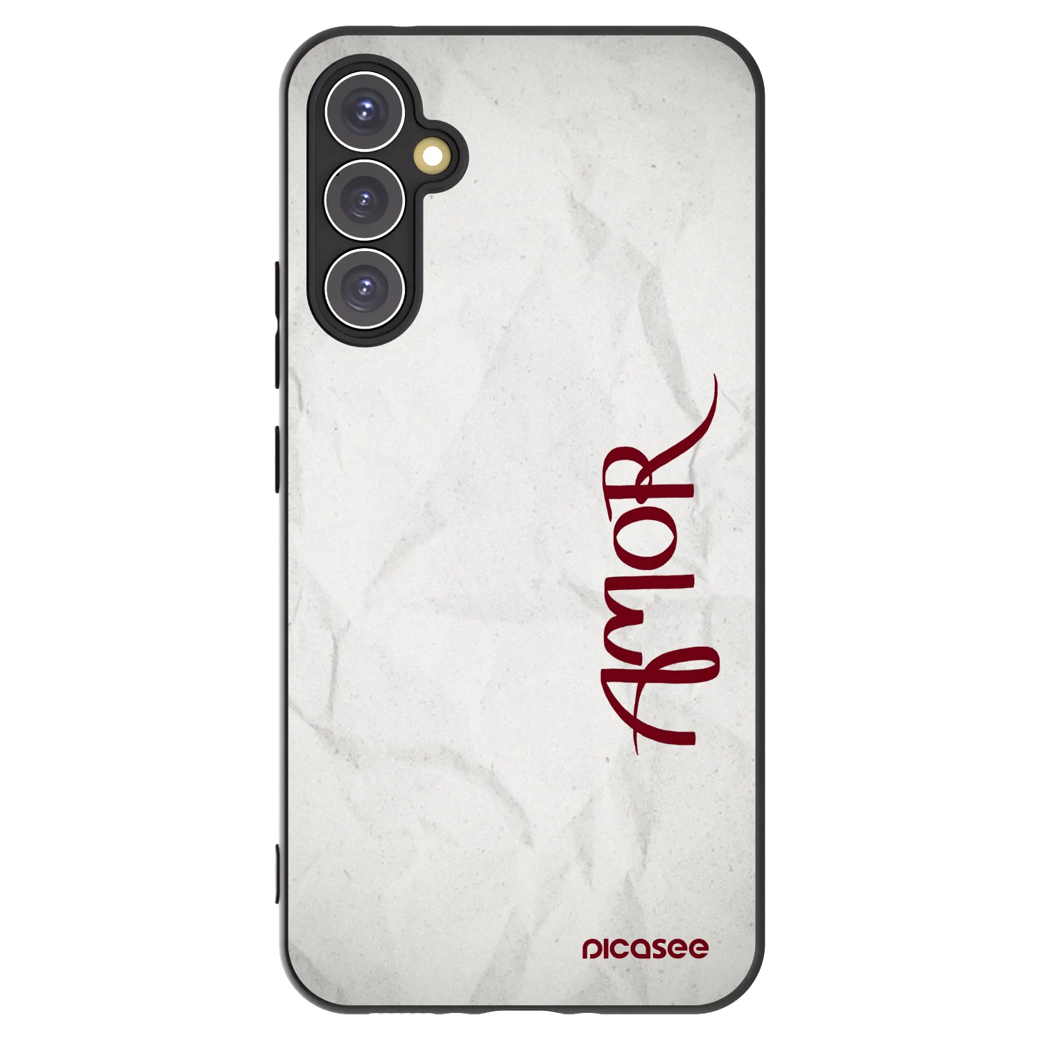 Picasee silikonowe czarne etui na Samsung Galaxy A34 5G A346B - Amor