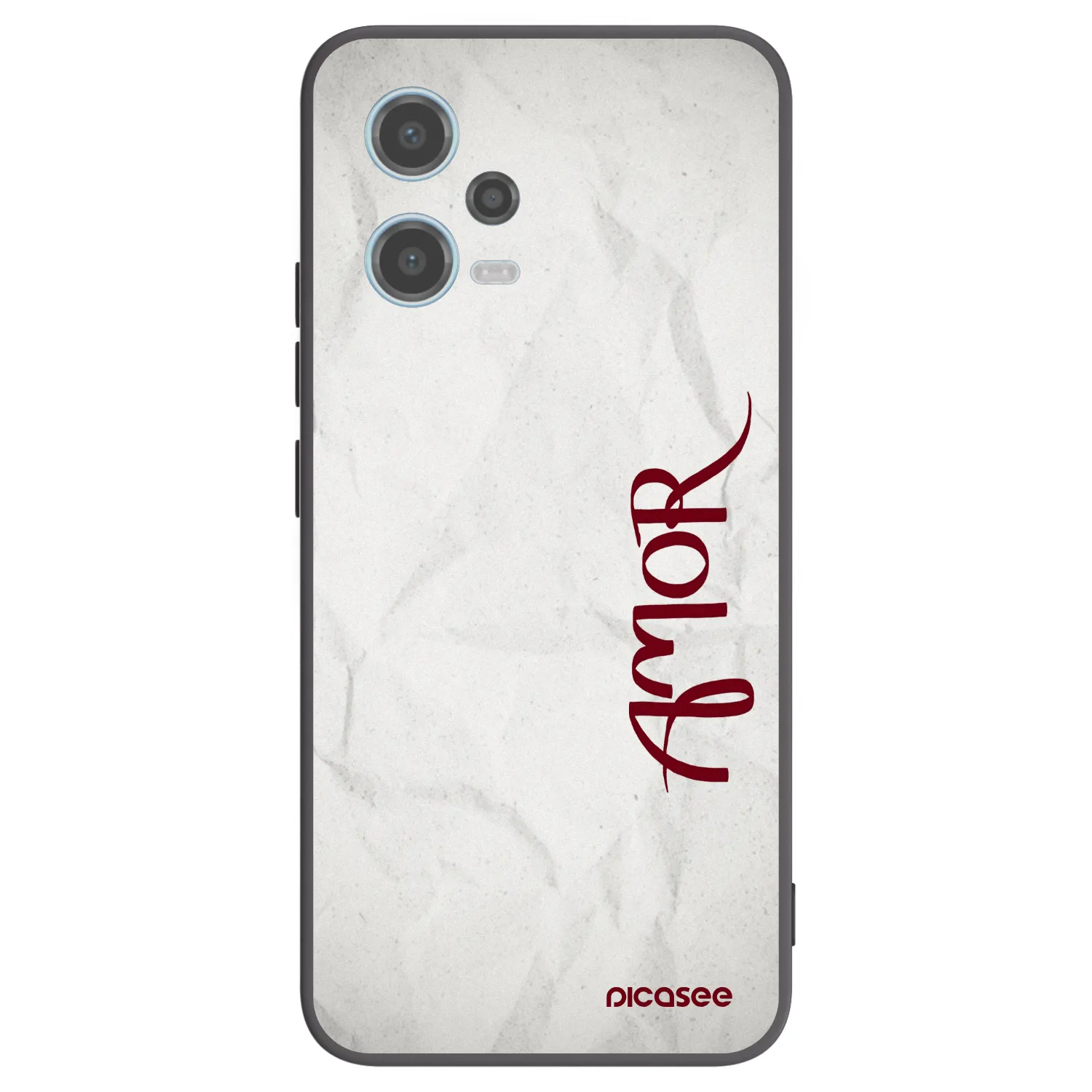 Picasee silikonowe czarne etui na Xiaomi Redmi Note 12 5G - Amor