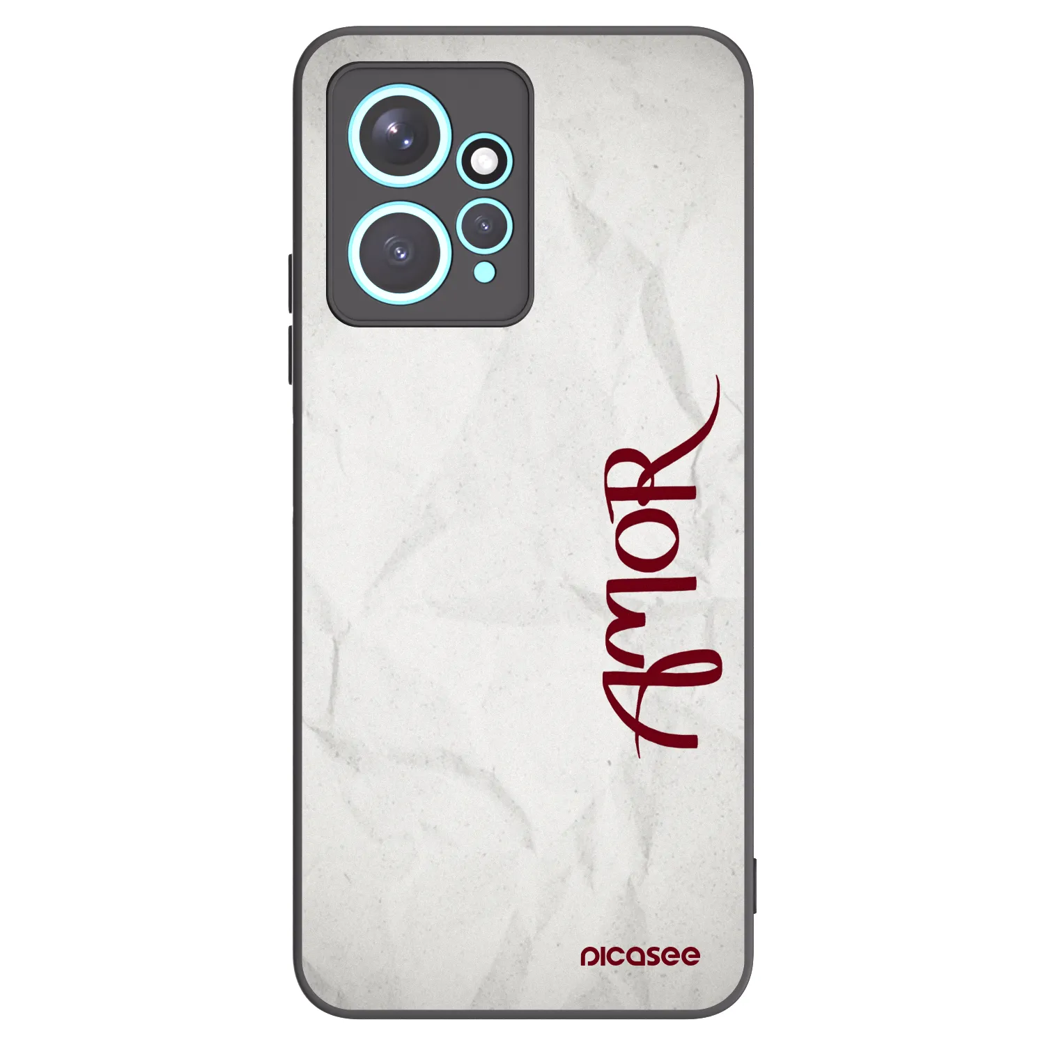 Picasee silikonowe czarne etui na Xiaomi Redmi Note 12 4G - Amor