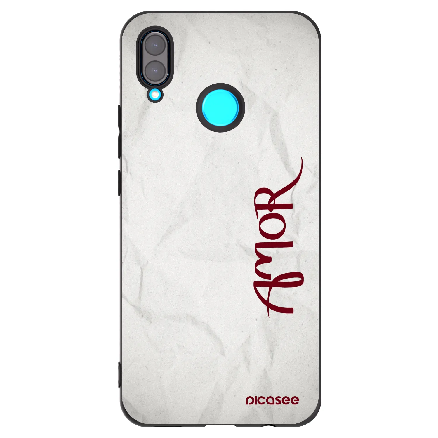 Picasee silikonowe czarne etui na Huawei Nova 3 - Amor